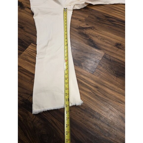 Mango Maternity Jeans Over The Belly Crop Frayed Hem Sz 6/8 - Picture 11 of 12